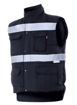 Chaleco de trabajo cintas reflectantes Velilla 205904 Azul Navy
