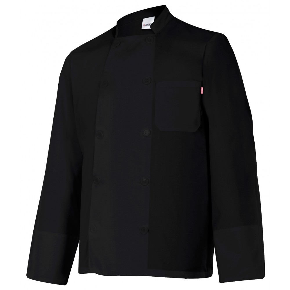 Chaqueta de cocina manga larga Velilla 434 Negra