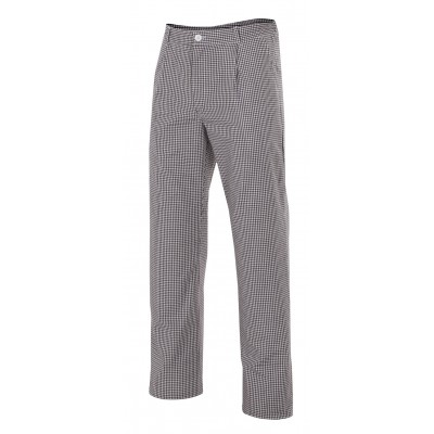 Pantalón de cocina a cuadros Velilla 351 Negro