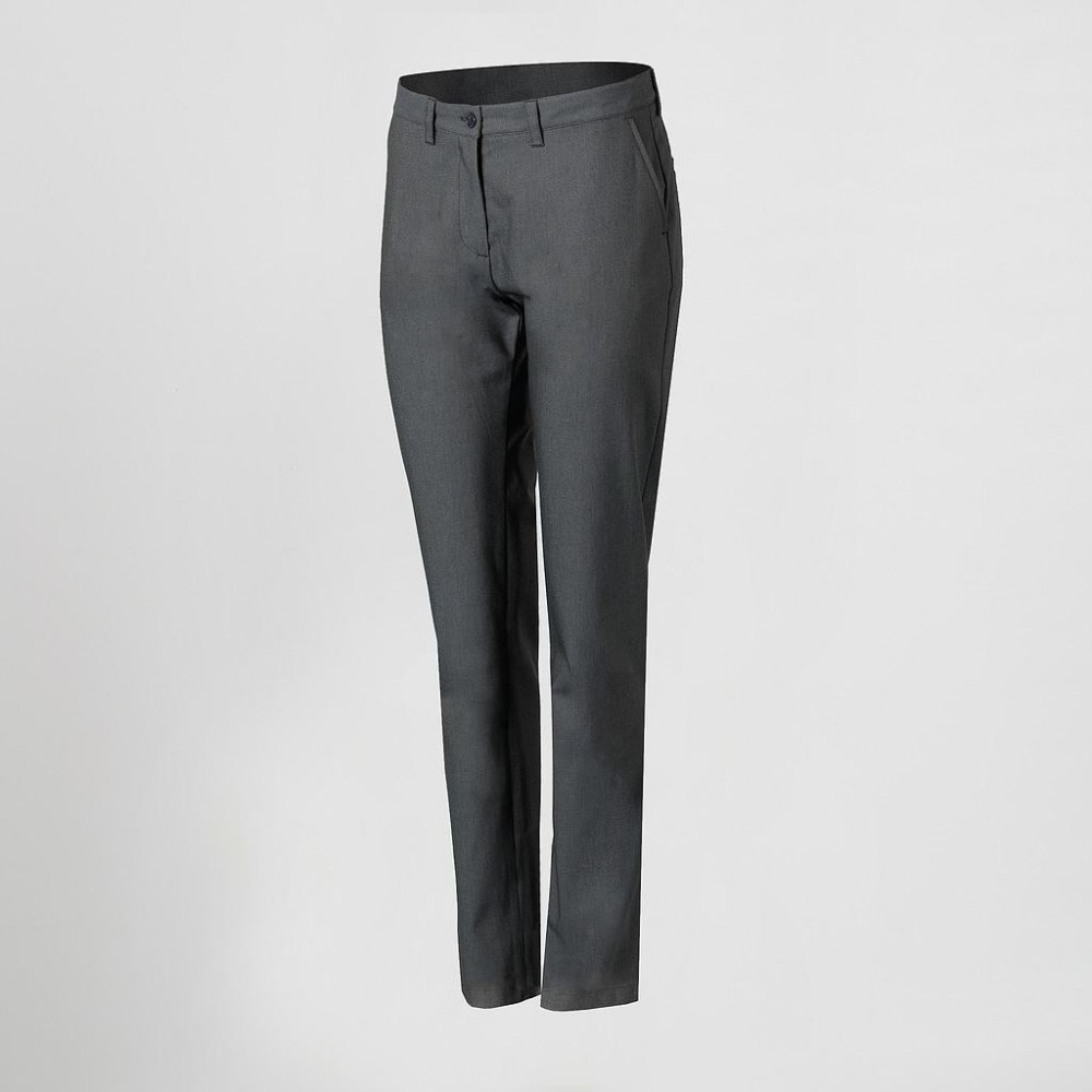 Pantalón de trabajo elegante de mujer tipo chino y elástico negro