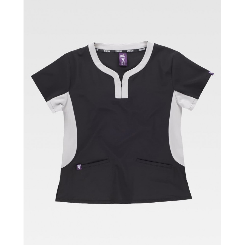 Casaca sanitaria Workteam B6954 Negro/Gris Claro