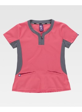 Casaca sanitaria Workteam B6954 Fucsia/Gris