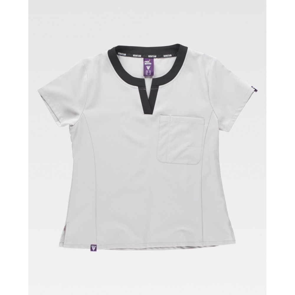 Casaca de limpieza Workteam B6953 Gris Claro-Negro