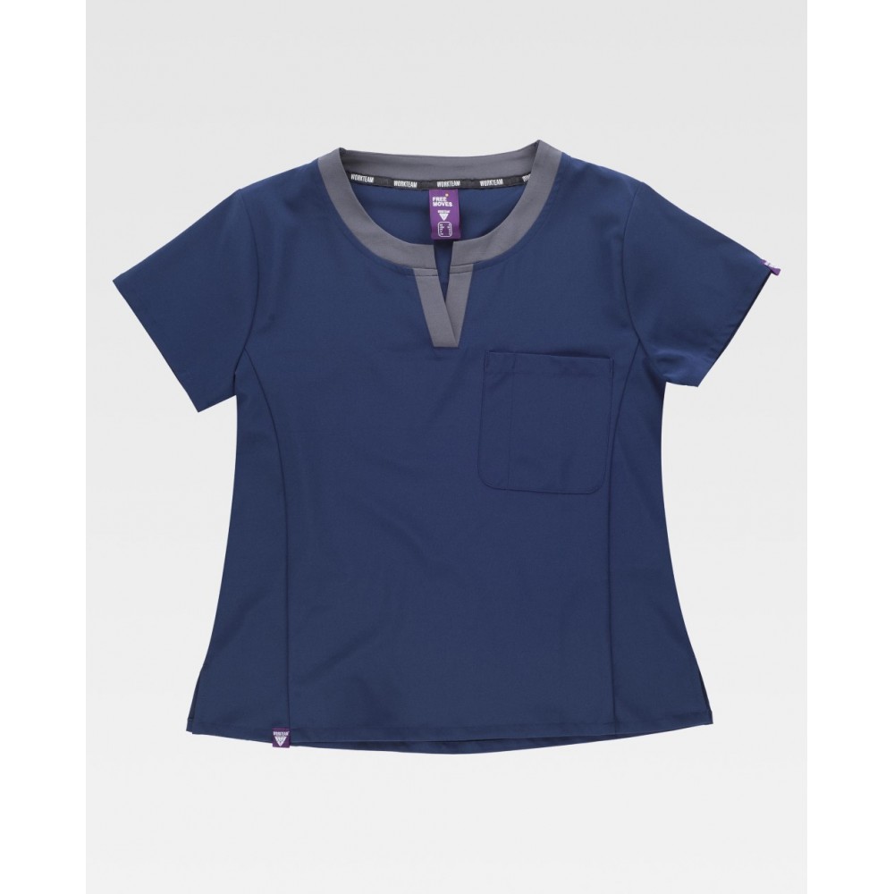 Casaca de limpieza Workteam B6953 Marino-Gris
