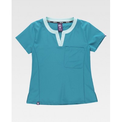 Casaca de limpieza Workteam B6953 Turquesa-Turquesa Claro