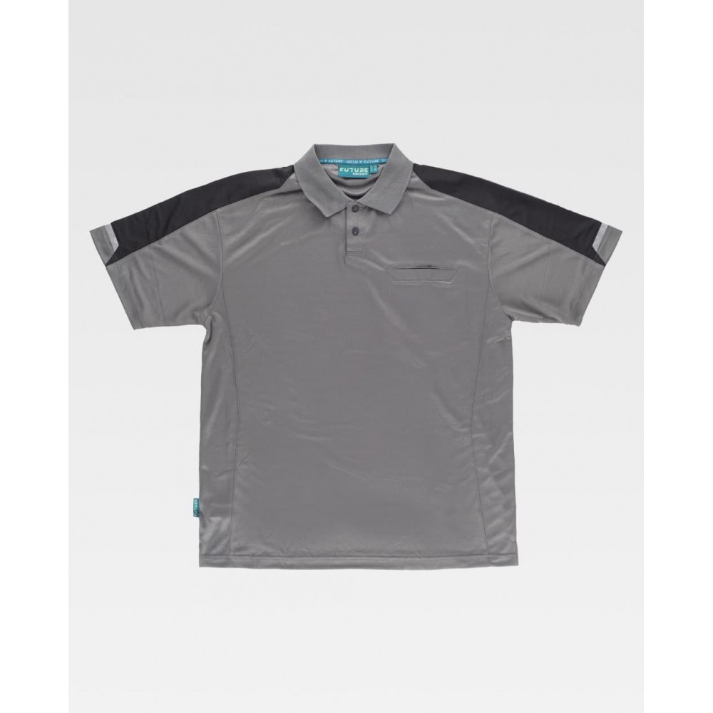 Polo M/C Workteam WF2850 Gris/Negro