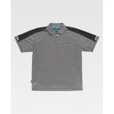 Polo M/C Workteam WF2850 Gris/Negro