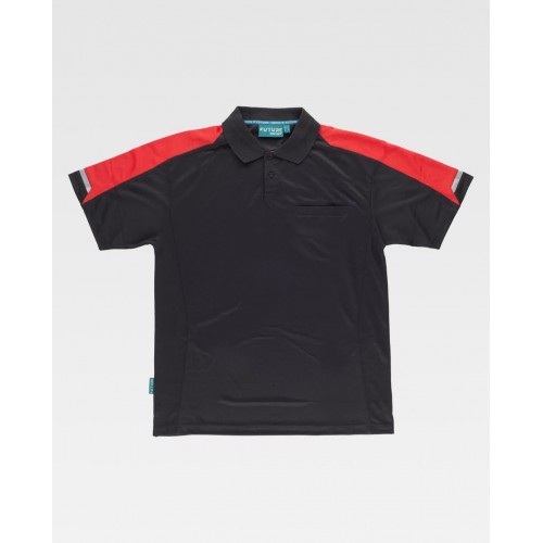 Polo M/C Workteam WF2850 Negro/Rojo