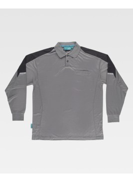 Polo M/L Workteam WF2852 Gris/Negro