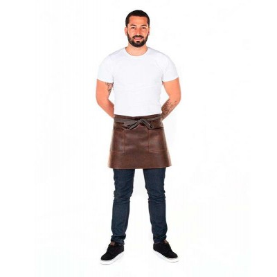 Delantal de camarero corto de cuero 148800 Chocolate