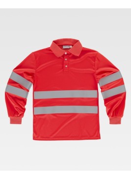Polo alta visibilidad rojo Workteam C3837