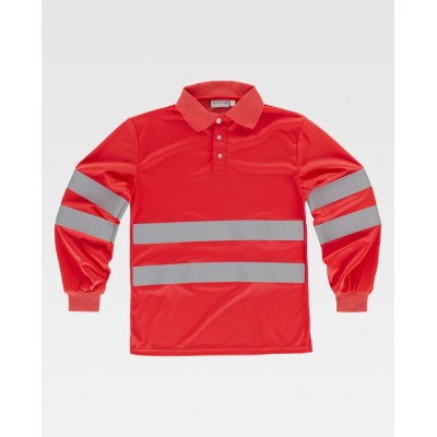 Polo alta visibilidad rojo Workteam C3837