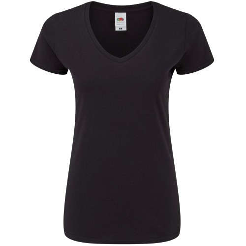 Camiseta de trabajo mujer Fruit of the loom 61444 Negra
