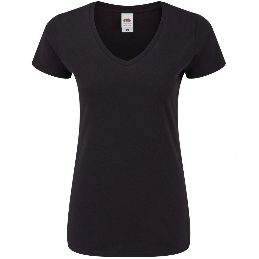 Camiseta de trabajo mujer Fruit of the loom 61444 Negra