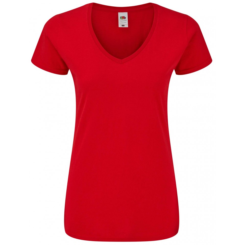 Camiseta de trabajo mujer Fruit of the loom 61444 Roja