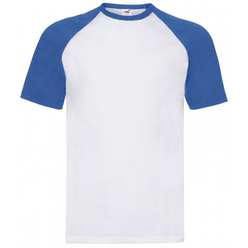 Camiseta de trabajo deportiva Fruit Of The Loom 61026 blanca-azul