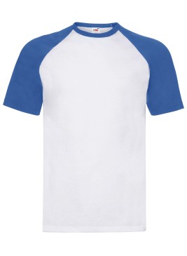 Camiseta de trabajo deportiva Fruit Of The Loom 61026 blanca-azul