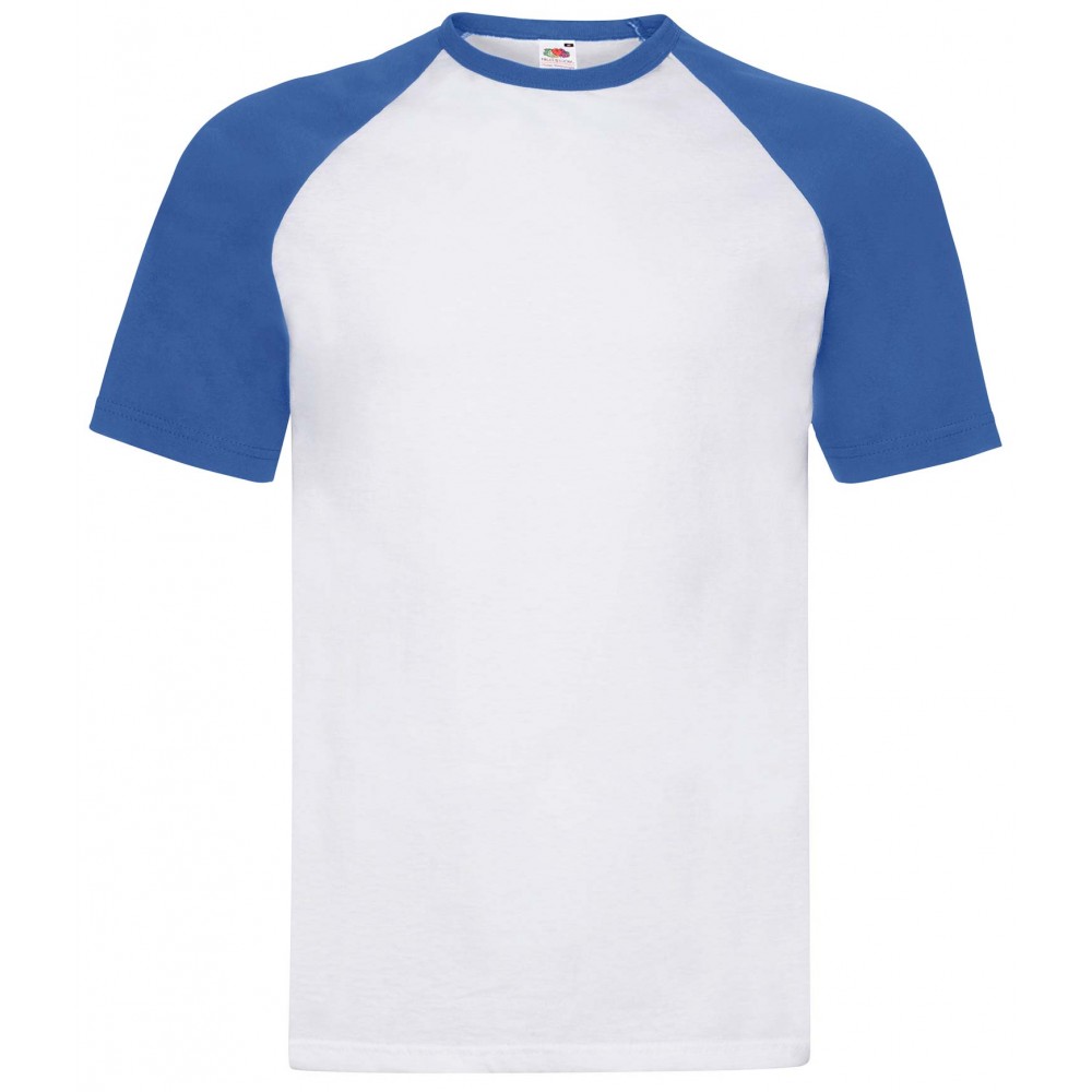 Camiseta de trabajo deportiva Fruit Of The Loom 61026 blanca-azul