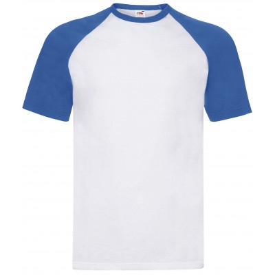 Camiseta de trabajo deportiva Fruit Of The Loom 61026 blanca-azul