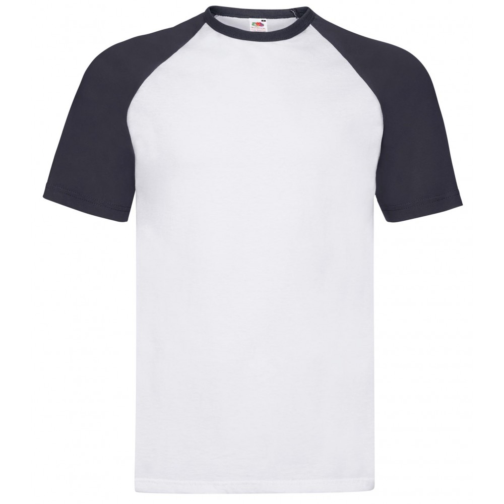 Camiseta de trabajo deportiva Fruit Of The Loom 61026 blanca-marino