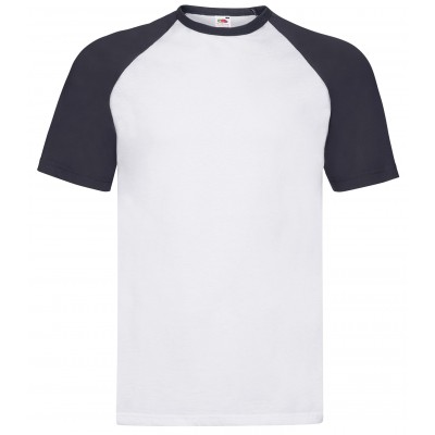Camiseta de trabajo deportiva Fruit Of The Loom 61026 blanca-marino