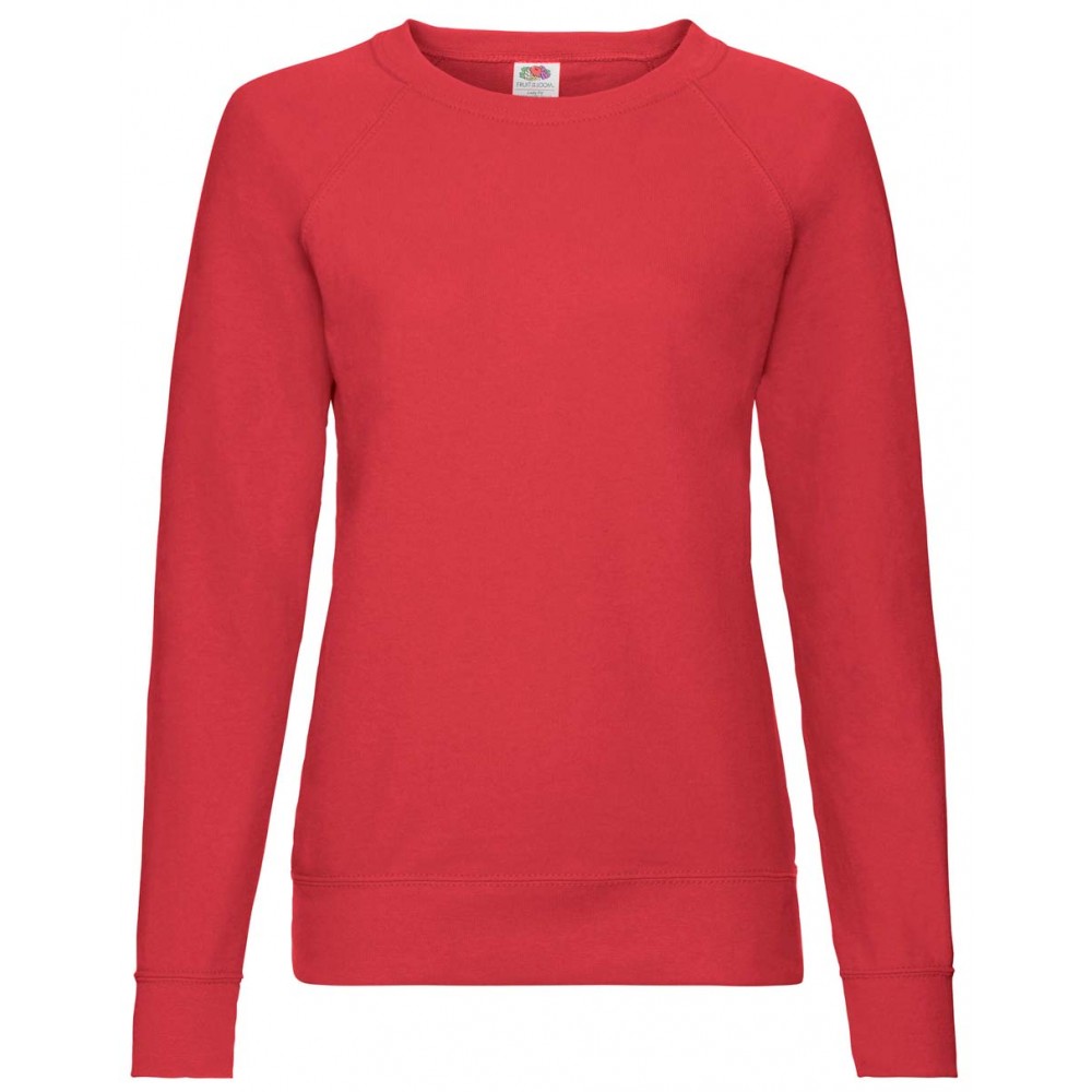 Sudadera de trabajo de mujer básica de felpa ligera roja