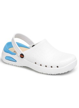 Zueco sanitario con correa resistente Eva Soft blanco
