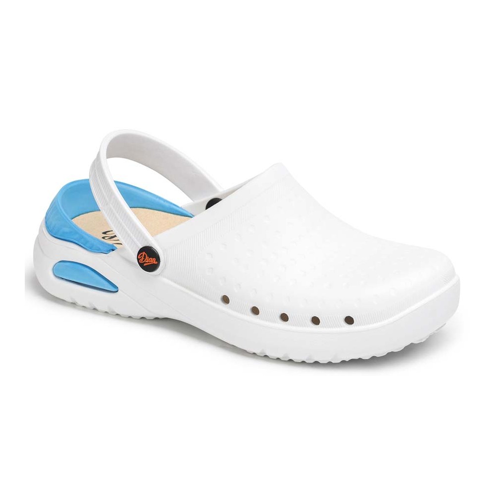 Zueco sanitario con correa resistente Eva Soft blanco
