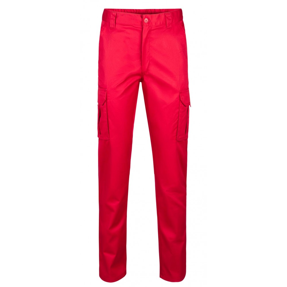 Pantalón de trabajo multibolsillos Velilla 103001 Rojo