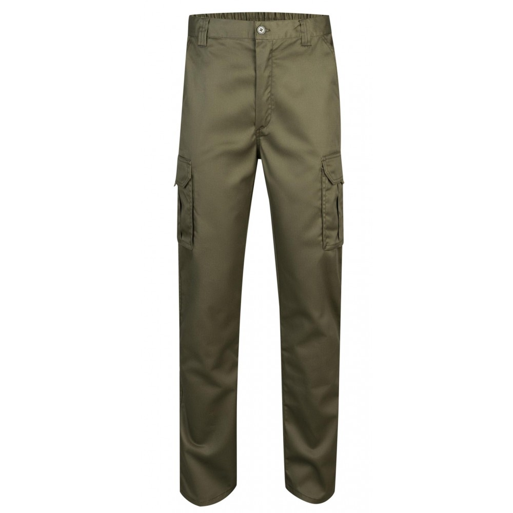 Pantalón de trabajo multibolsillos Velilla 103001 Verde caza