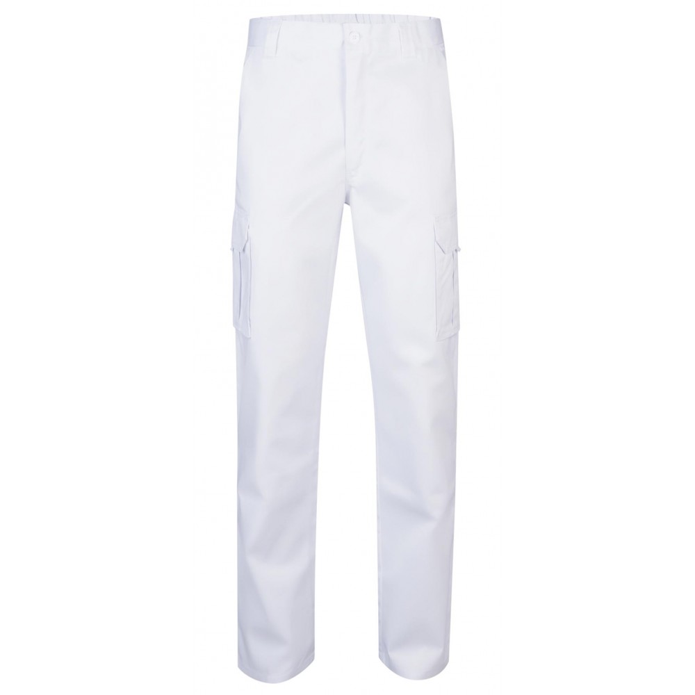 Pantalón de trabajo multibolsillos Velilla 103001 Blanco