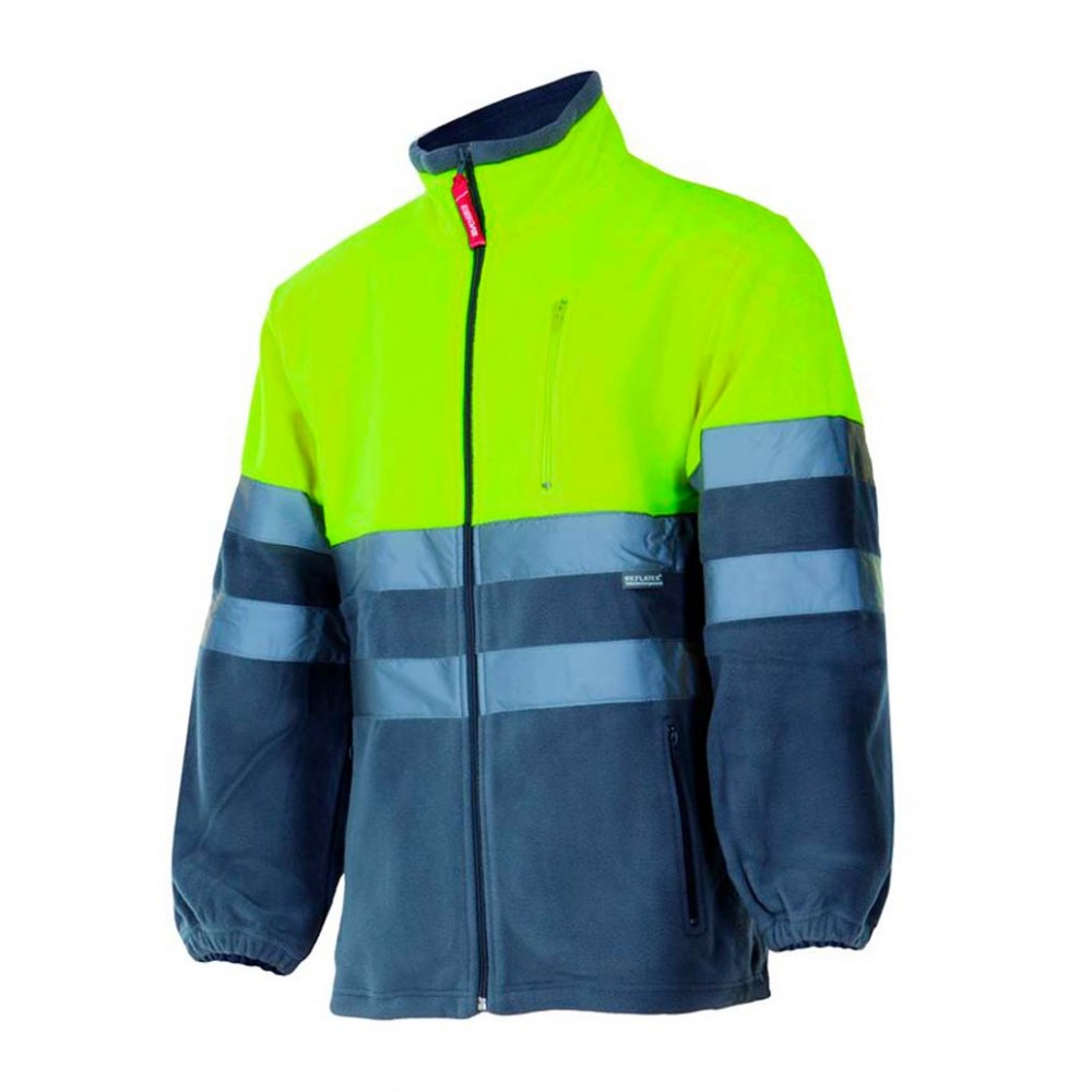 Chaqueta de trabajo polar alta visibilidad Velilla 183 marino-amarillo