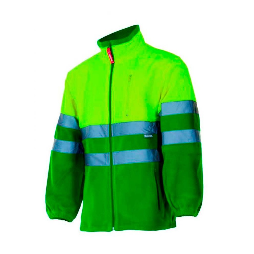 Chaqueta de trabajo polar alta visibilidad Velilla 183 verde hierva-amarillo