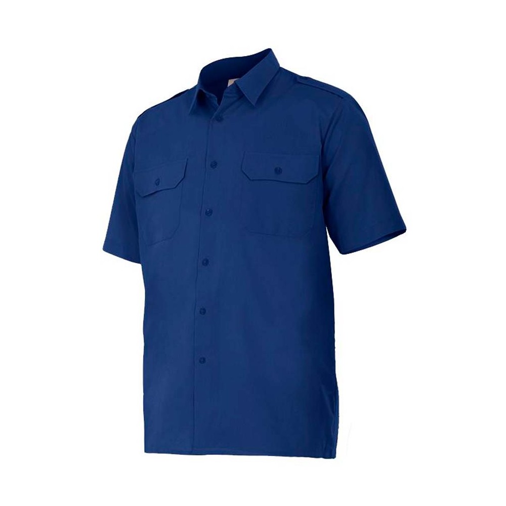 Camisa de trabajo con galoneras Velilla 532 Marino