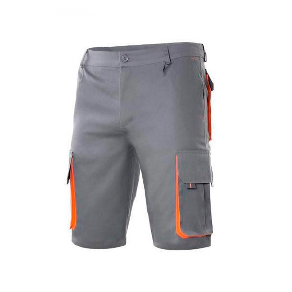 Bermuda de trabajo bicolor Velilla 103007 Gris-Naranja