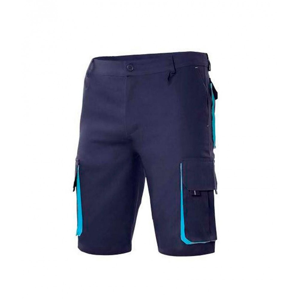 Bermuda de trabajo bicolor Velilla 103007 Navy-Celeste