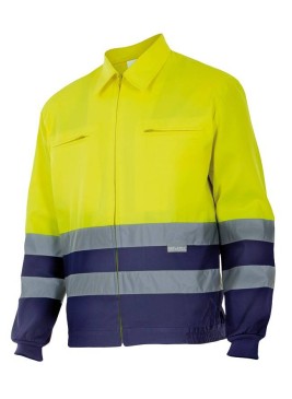 Cazadora alta visibilidad bicolor Velilla 153 Marino-Amarillo