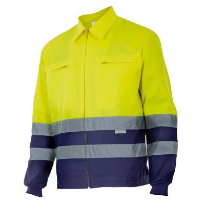 Cazadora alta visibilidad bicolor Velilla 153 Marino-Amarillo