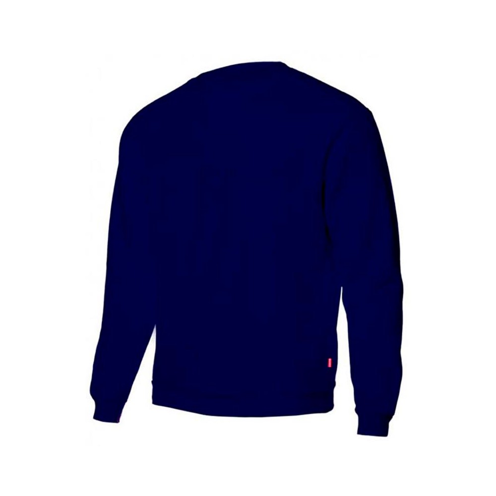 Sudadera de trabajo básica tejido felpa y cuello redondo azul navy