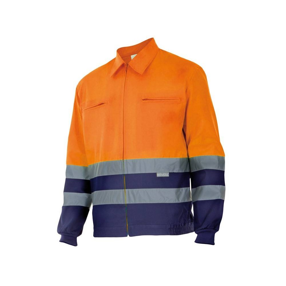 Cazadora alta visibilidad bicolor Velilla 153 Marino-Naranja