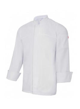 Chaqueta de cocina cuello mao Velilla 405208 Blanca