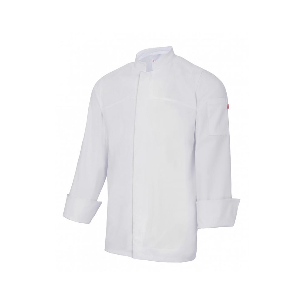 Chaqueta de cocina cuello mao Velilla 405208 Blanca