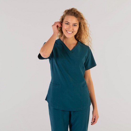 Blusa Sanitaria mujer Garys 6596 Rosalía verde petroleo