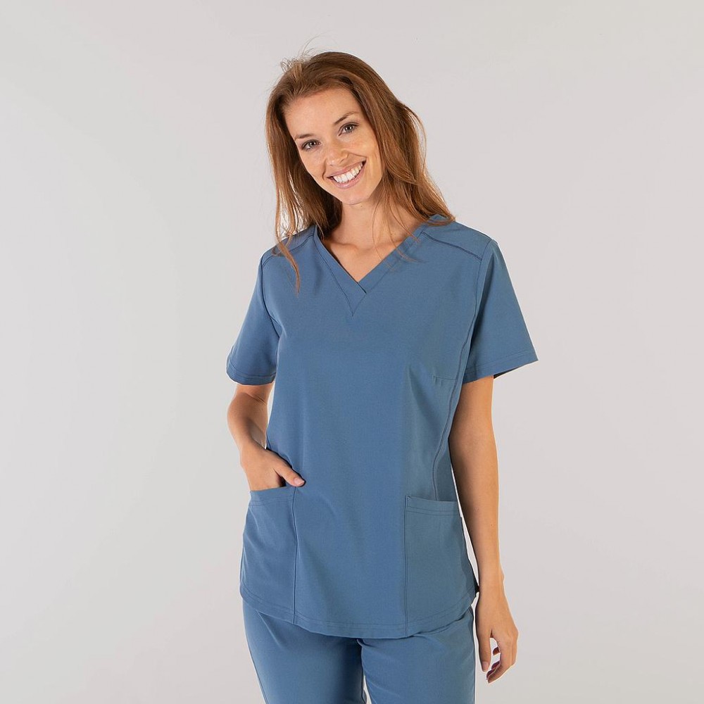 Blusa Sanitaria mujer Garys 6596 Rosalía Azul grisaceo