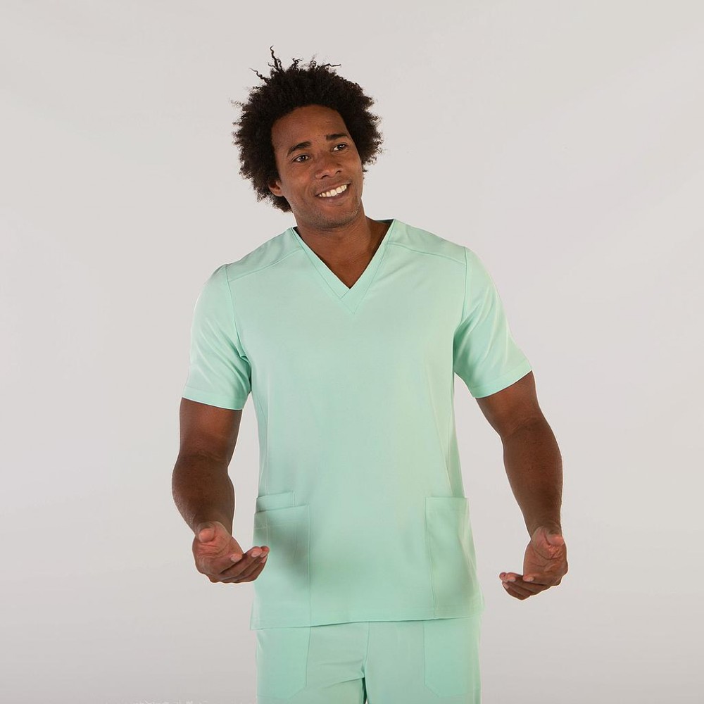 Blusa sanitaria hombre Garys 6175 Tadeo Verde agua