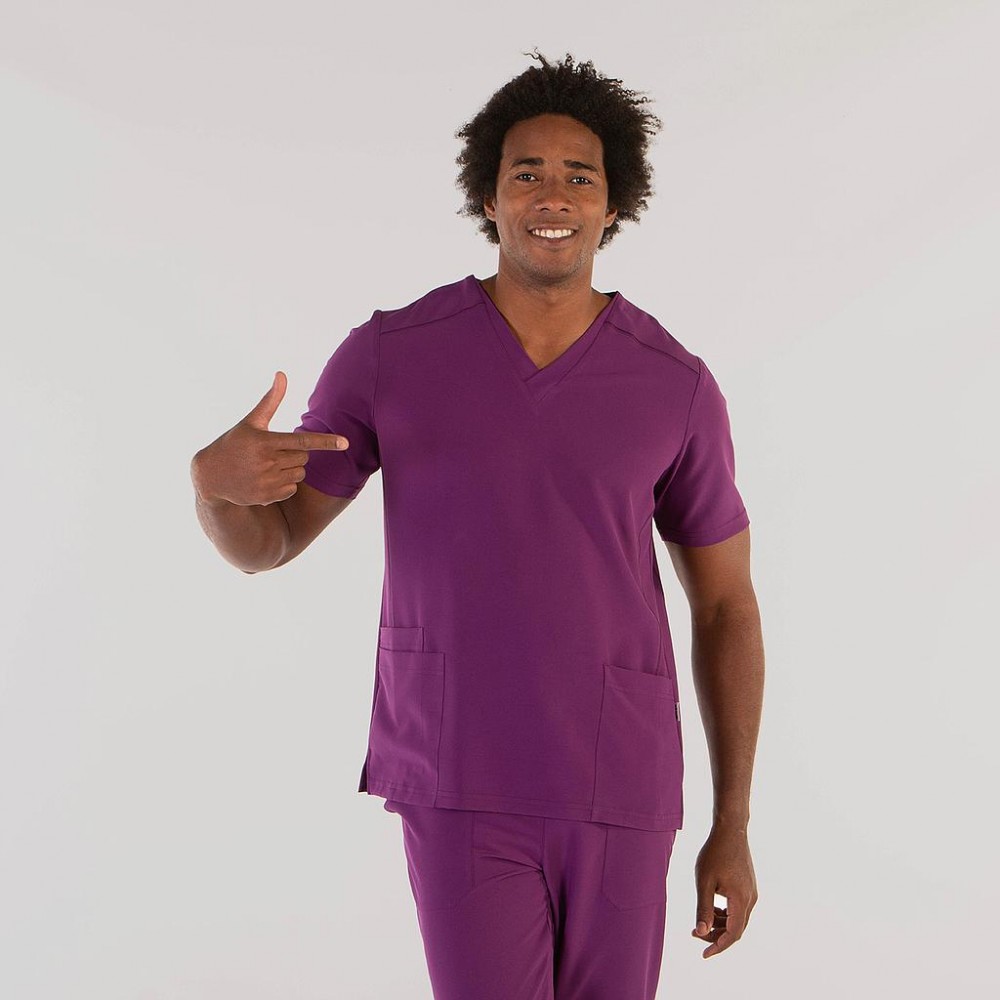 Blusa sanitaria hombre Garys 6175 Tadeo Morado