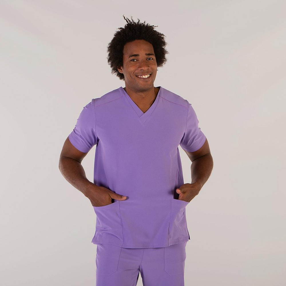 Blusa sanitaria hombre Garys 6175 Tadeo Lila