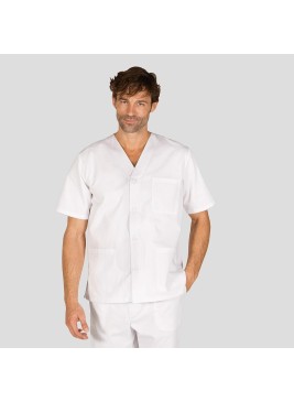 Blusa sanitaria con botones Garys 65000 Blanca