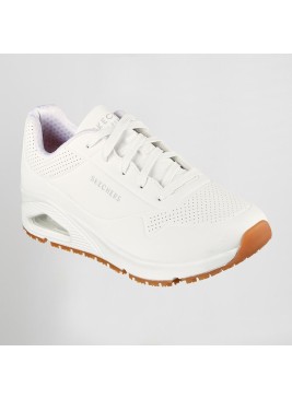 Zapatilla de trabajo SKECHERS mujer antideslizante SK108021EC Blanca