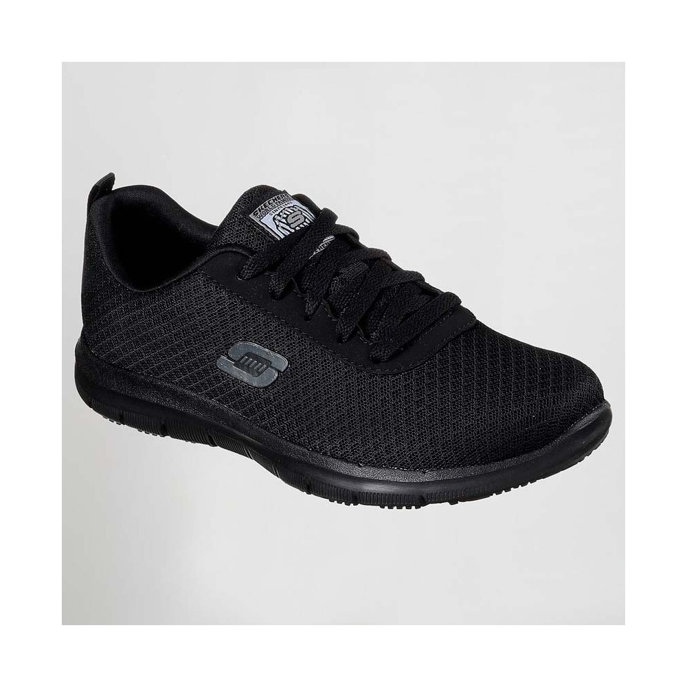 Zapatilla de trabajo SKECHERS mujer deportiva SK77210EC Negra